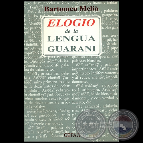 ELOGIO DE LA LENGUA GUARAN - Autor: BARTOMEU MELI - Ao 1995